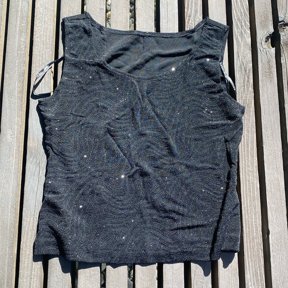 Evening sparkle shell top with matching jacket - Picture 2 of 3